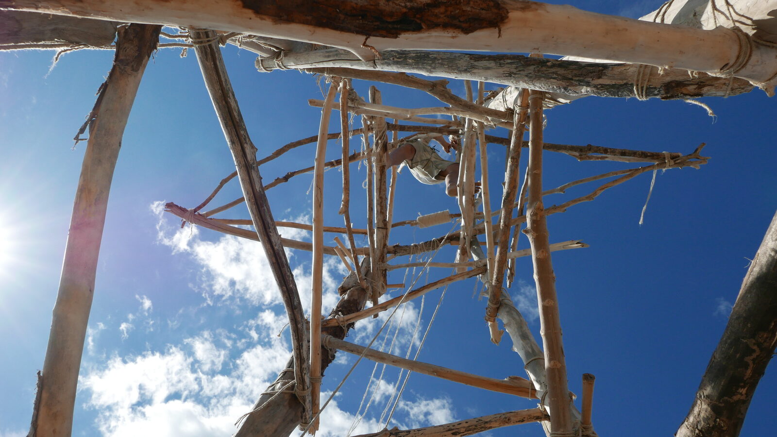 Power Tower I — construction on the shore